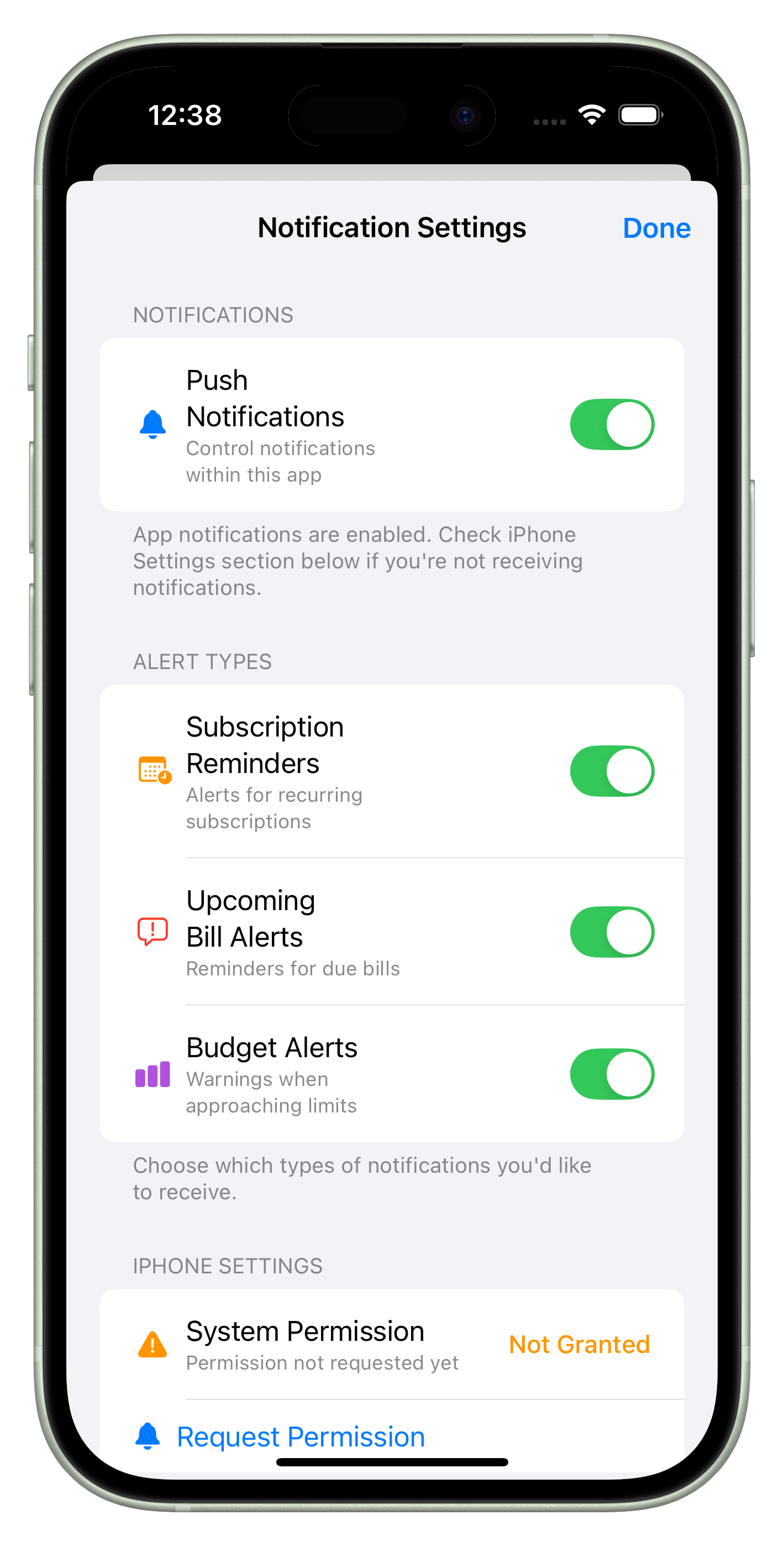 Smart Notifications Interface