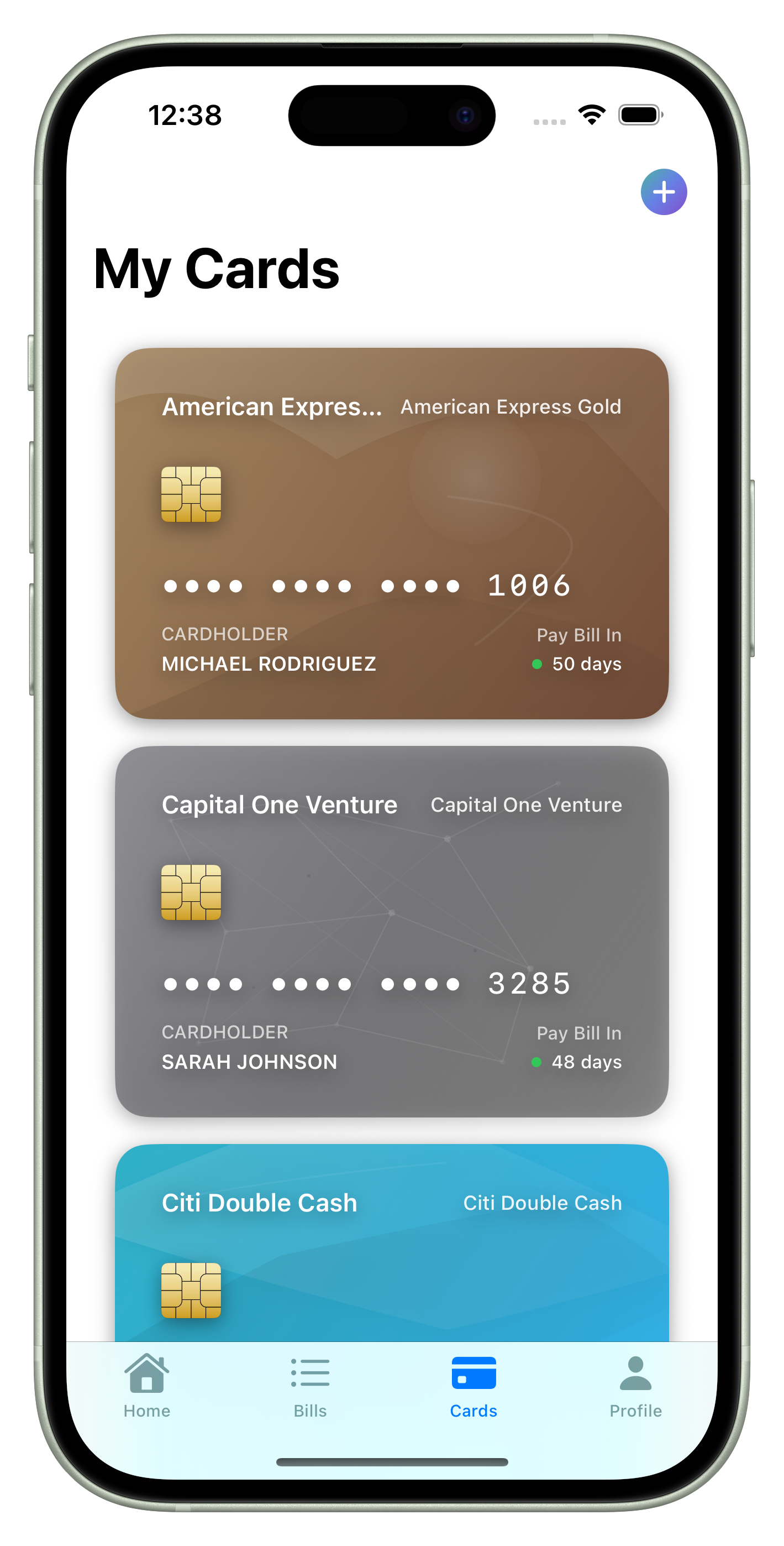 Card Management Interface