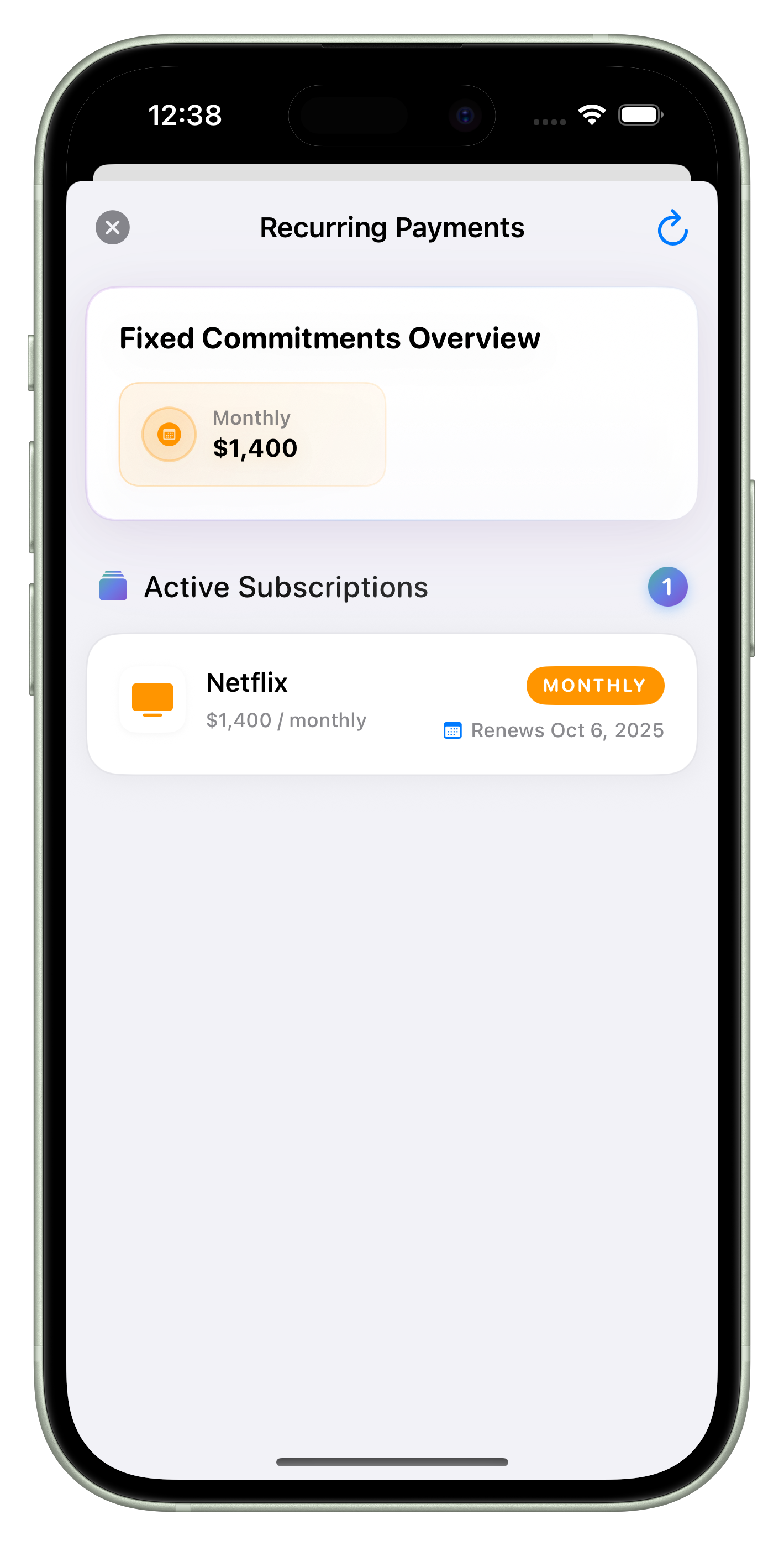 Subscription Tracking Interface