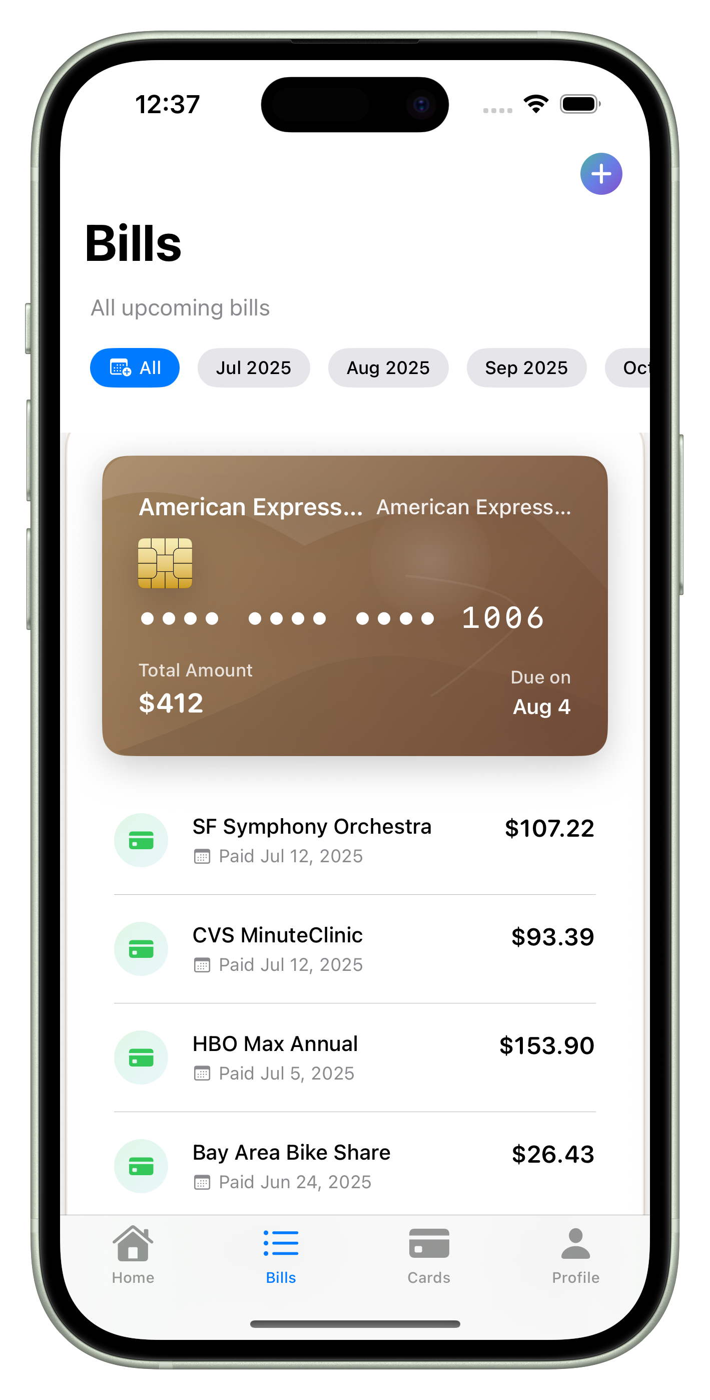 Transaction History Interface